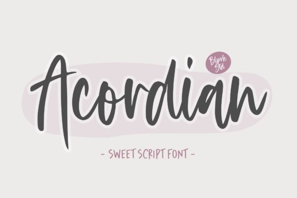 Acordian: A Modern Script Font for Branding Projects