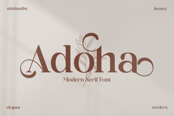 Adoha Typeface for Modern Luxury Branding
