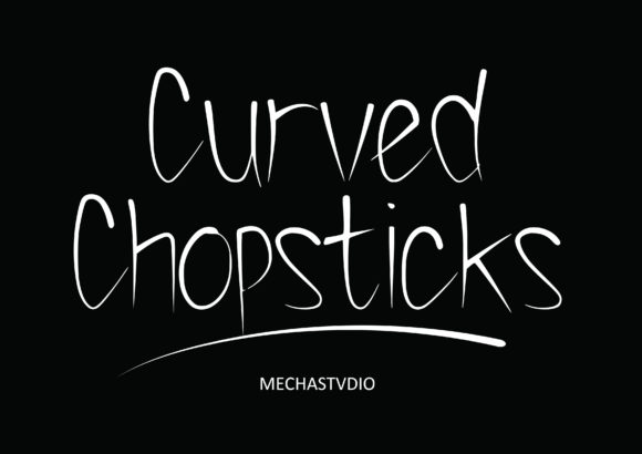Curved Chopstick Font for Web Design