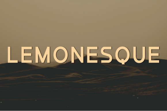 Lemonesque: A Modern Sans Serif Font for Creative Makers