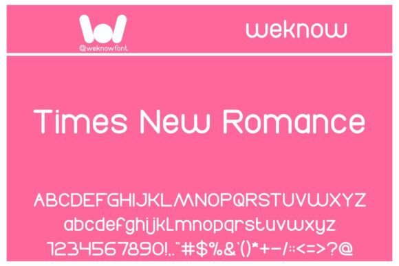 Times New Romance: A Modern Sans Serif Font for Craft Creations