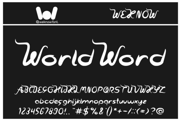World Word: A Handwritten Font with Modern Editorial Appeal